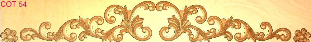 COT DESIGNS - COT-54 Floral Scrollwork Decorative Border 3D Model